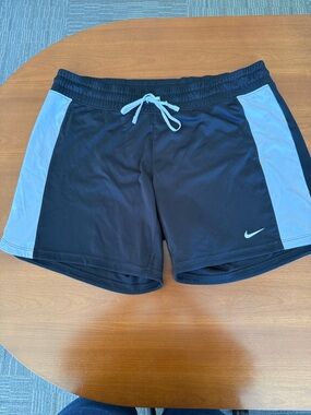 Nike Women’s Black Athletic Shorts with White Panels